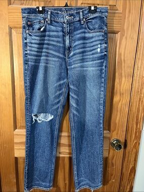 American Eagle Outfitters Straight Leg Distressed Blue Jeans